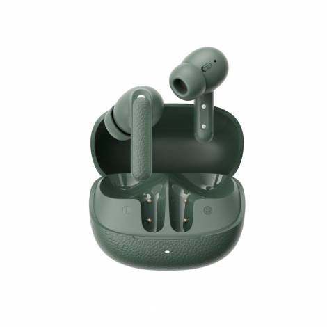 QCY Buds ANC Green (HT15)- 45db ANC TWS Earbuds 35h 5 mic ENC, ear-canal adaptive tech, leather case