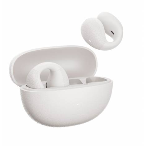 QCY Crossky C10 White Open Ear TPU Earclip, IPX5 Call Noise Reduction BT 5.4 Earbuds 30h