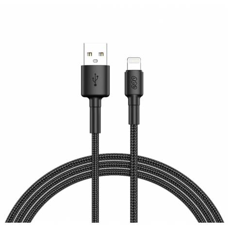 QCY USB-A to Lightning 20, 21.6W iPhone braided wire Cable Fast Charging & Data, 60W TPE+ 1,2m