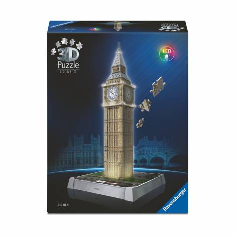 Ravensburger 3D Puzzle: 3D Iconics - Big Ben Night Edition (216pcs) (12008025)
