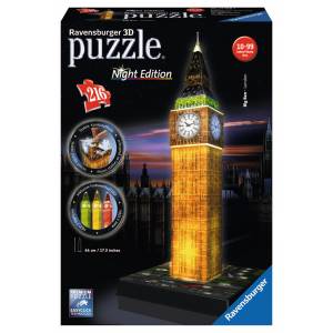 RAVENSBURGER 3D PUZZLE BIG BEN - LONDON NIGHT EDITION (216pcs) (12588)