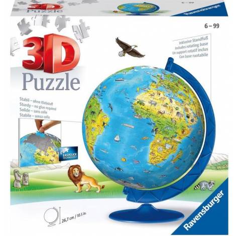 Ravensburger 3D Puzzle: Childrens World Globe (180 pcs) (12338)
