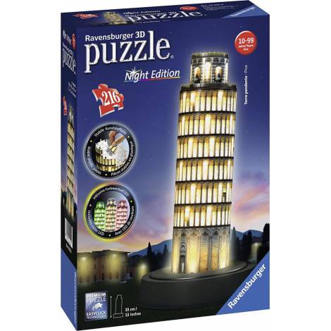 Ravensburger - 3D Puzzle Night Edition Leaning Tower of Pisa 216pcs (12515)