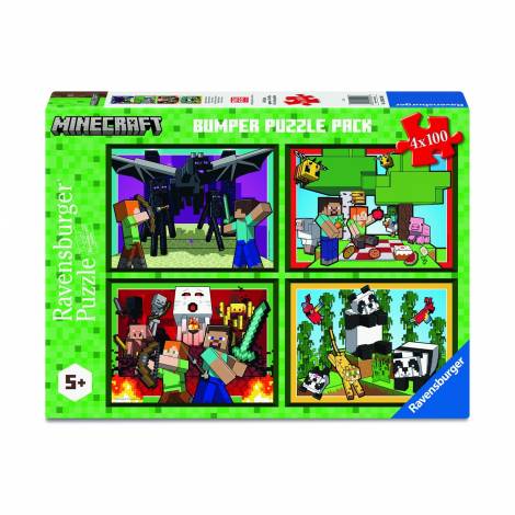 Ravensburger Minecraft: Bumper Puzzle Pack - Realms & Adventures (4x100 pcs) (12004290)