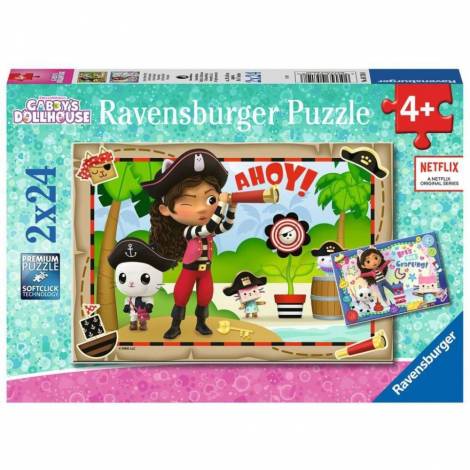 Ravensburger Puzzle: Gabbys Dollhouse - Lets Pirate Party! (2x24pcs) (5710)