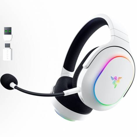 Razer BARRACUDA X WHITE Chroma - RGB Wireless & Bluetooth - PC/PS5/Switch/Android Gaming Headset