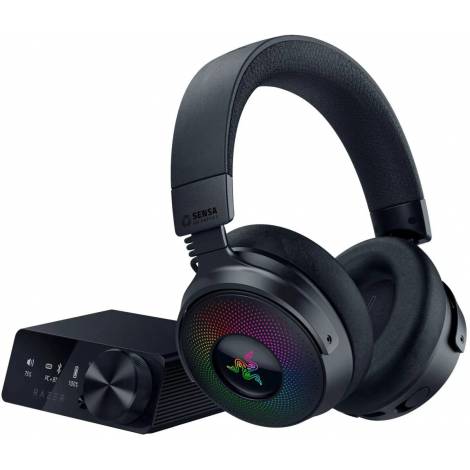 Razer KRAKEN V4 Pro - Wireless 7.1 RGB Gaming Headset - Sound Card - Haptic Feedback - PC/PS5/PS4