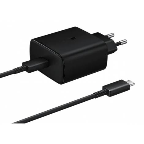 SAMSUNG φορτιστής τοίχου EP-TA845XBEGWW, USB Type-C, 45W 3A, μαύρος