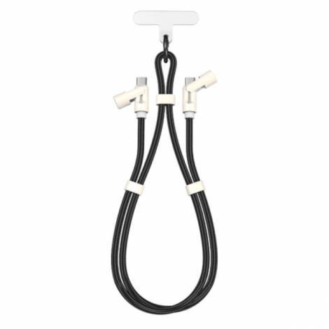 SBOX CABLE TYPE-C TO TYPE-C LANYARD 1.5M BLACK