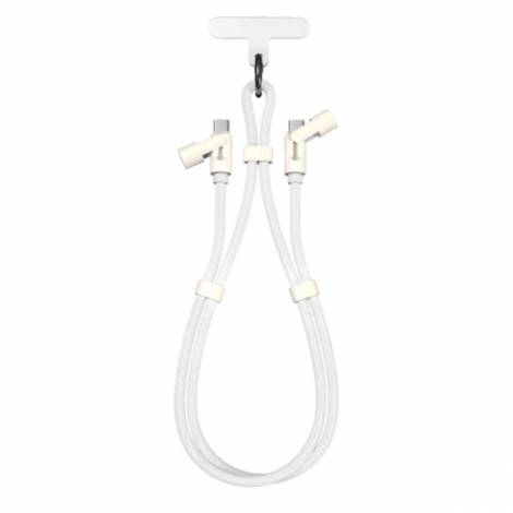 SBOX CABLE TYPE-C TO TYPE-C LANYARD 1.5M WHITE