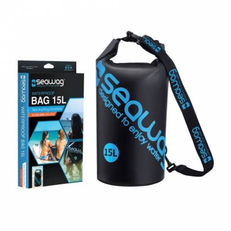 Seawag  Waterproof BAG 15L with Strap and Handle  BLACK & Blue