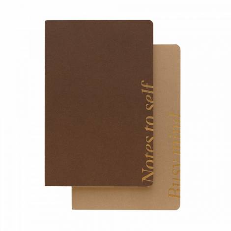 Σετ 2 Τετραδίων Α5 KOKONOTE BASIC STUDIO Almond Mocha