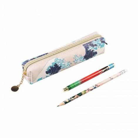 Σετ Δώρου με Είδη Γραφής (Κασετίνα-Μολύβι-Στυλό) HOKUSAI by Kokonote