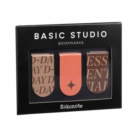 Σετ με 3 Μεταλλικούς Σελιδοδείκτες KOKONOTE BASIC STUDIO Coral Spice