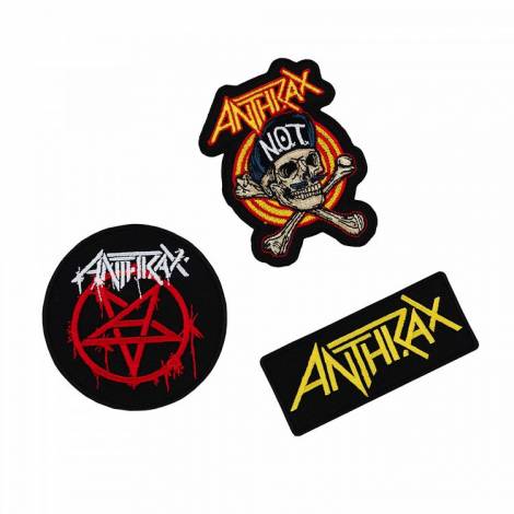 Σετ με 3 Ραφτά/Patches ANTHRAX