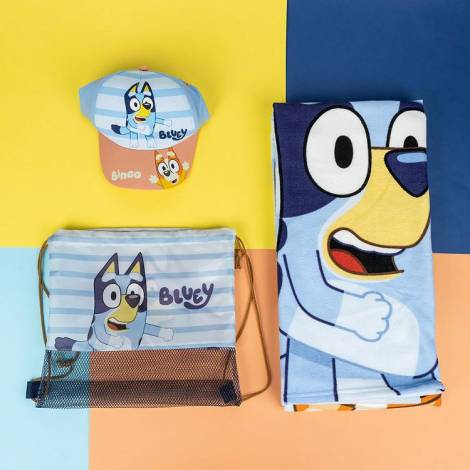 Σετ Τσάντα Παραλίας με Πετσέτα & Καπέλο BLUEY