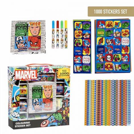 Σετ Χρωματισμού με 1.000+ Αυτοκόλλητα MARVEL Avengers