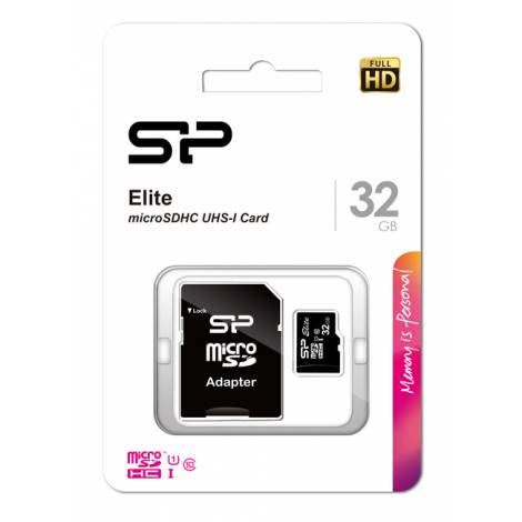 SILICON POWER κάρτα μνήμης Elite microSDXC UHS-1, 32GB, Class 10  (SP032GBSTHBU1V10SP)