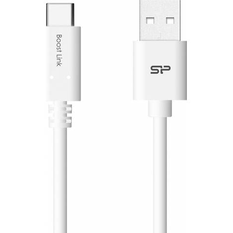 Silicon Power LK10AC Regular USB 2.0 Cable USB-C male - USB-A male Λευκό 1m (SP1M0ASYLK10AC1W)