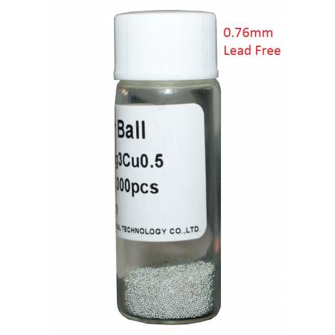 Solder Balls 0.76mm, Lead Free, 12.5k