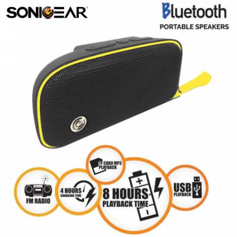 SONIC GEAR BLUETOOTH 4.2 PORTABLE SPEAKER MOBY GRAPHITE