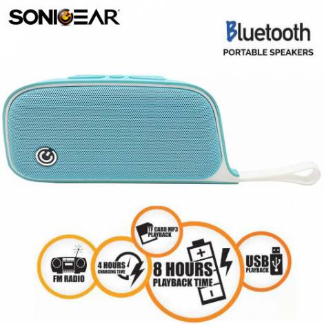 SONIC GEAR BLUETOOTH 4.2 PORTABLE SPEAKER MOBY MARBLE BLUE