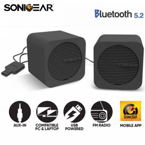 SONIC GEAR BLUETOOTH 5,2 SPEAKERS BLUE CUBE BLACK  BCB