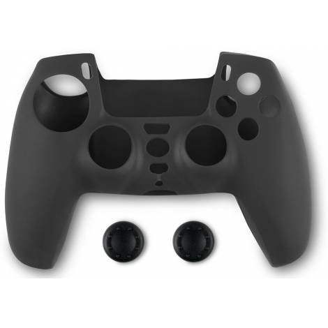 Spartan Gear Controller Silicone Skin Cover and Thumb Grips για PS5 Μαύρο