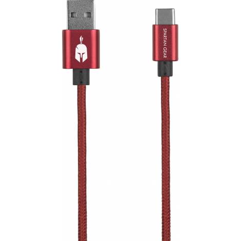 Spartan Gear Double Sided USB Cable Type C 2m PS5 / XBOX Series S / XBOX Series X Κόκκινο