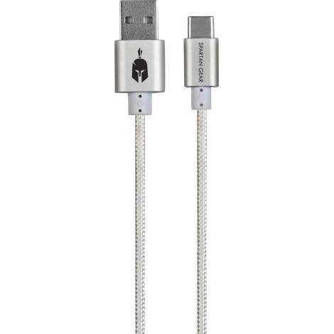 Spartan Gear - Double Sided USB Cable (Type C), white,  2m (PS5,XBOX SERIES X, Mobile)