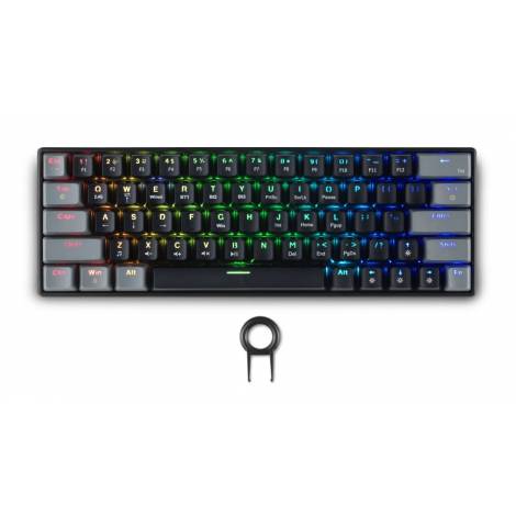Spartan Gear - Pegasus 2 RGB Wired  Wireless 63 keys Mechanical Gaming Keyboard (color: Black/Grey)
