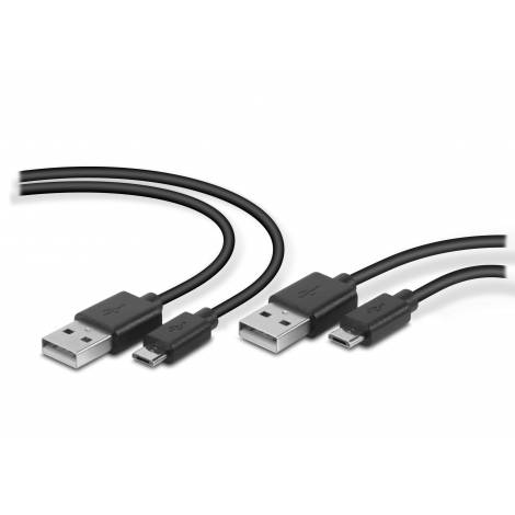SPEEDLINK SL-450104-BK , STREAM PLAY & CHARGE USB CABLE SET - FOR PS4, BLACK