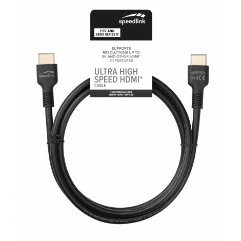 SPEEDLINK SL-460102-BK-150, ULTRA HIGH SPEED HDMI CABLE - FOR PS5, XBOX SERIES X, 1.5M