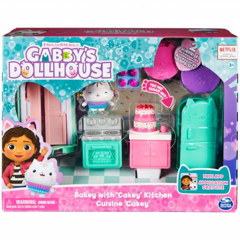 Spin Master Gabby's Dollhouse: Bakey with Cakey Kitchen Cuisine Cakey Deluxe Room Set (6062035)