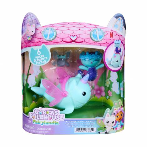 Spin Master Gabby's Dollhouse: Fairylandia - MerCat & Kitty Narwhal Fairyflight Adventure Pack (20157354)