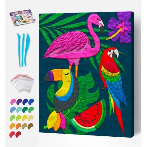 Splat Planet Mess-Free Σετ «Ζωγραφικής» με Πηλό “Tropical Flamingo” 40x30cm