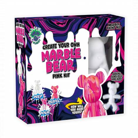 Splat Planet Πλήρες Σετ Κατασκευής Fluid Art “Pink Marble Bear Kit” 23cm