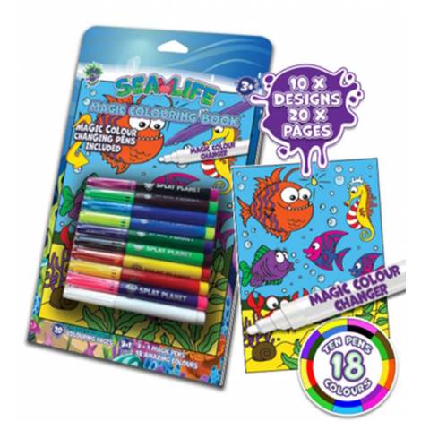 Splat Planet Sea Life Magic Colouring Book – Μαγικό Βιβλίο Ζωγραφικής με Πλάσματα του Βυθού
