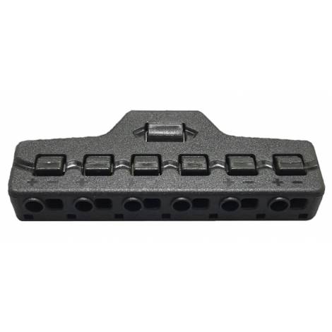 Splitter block TOOL-0095 για LED καλωδιοταινίες, 6-port, μαύρο