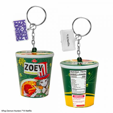 Squishy Μπρελόκ K-POP DEMON HUNTERS Noodle Cup Zoey Hamburger