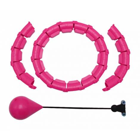 Στεφάνι Hula Hoop για εκγύμναση & μασάζ GYM-0020, Φ45, ροζ