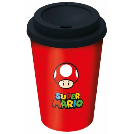 Stor Super Mario Small Plastic Double-Walled Coffee Tumbler (390ml)