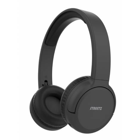 STREETZ Ακουστικά Κεφαλής Αναδιπλούμενα Bluetooth, 3.5 mm Μαύρα BT210-BLK