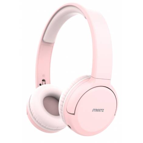 STREETZ Ακουστικά Κεφαλής Αναδιπλούμενα Bluetooth, 3.5 mm Ροζ BT210-PNK