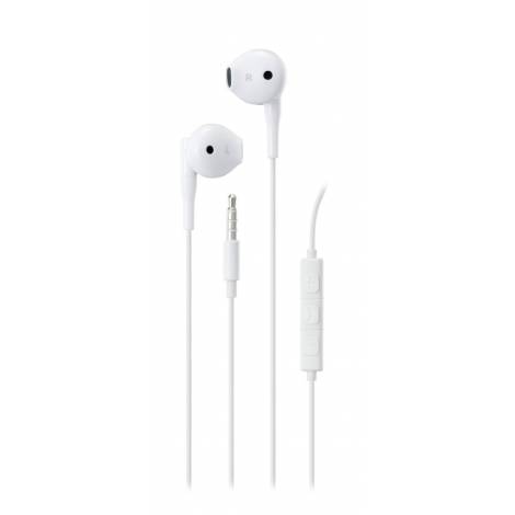 STREETZ Ακουστικά Ψείρες 3,5mm με Μικρόφωνο Λευκά E130-WHT