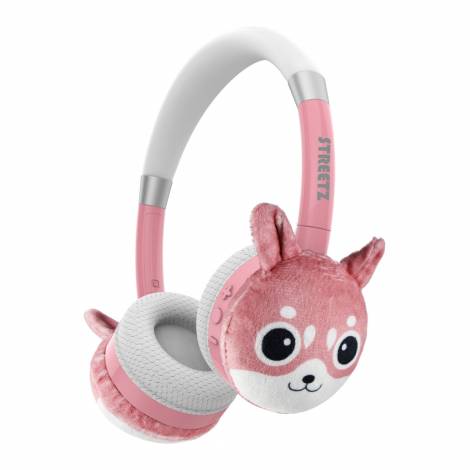 STREETZ Παιδικά Ακουστικά Κεφαλής Bluetooth, Μικρόφωνο, Ροζ BT20-PNK