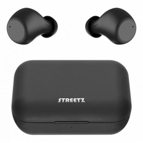 STREETZ True Wireless in-ear headphones με charging case BT 5 TWS Μαύρο TWS-110