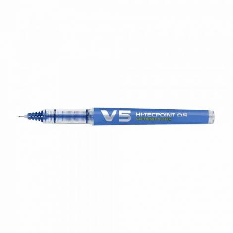Στυλό 0.5mm με Αμπούλα PILOT V5 HI-TECPOINT Μπλε, σε Κουτί 10τμχ