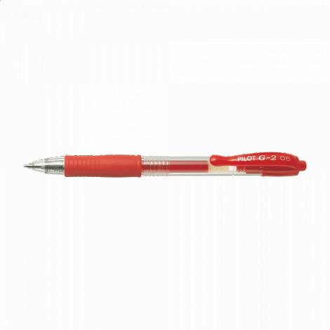 Στυλό Gel 0.5mm Fine PILOT G-2 Κόκκινο, σε Κουτί 12τμχ