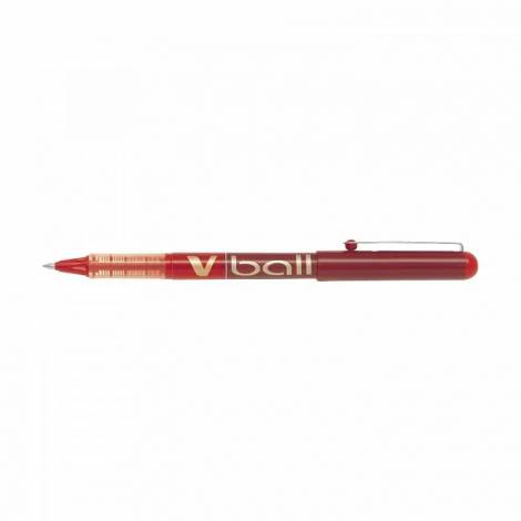 Στυλό Μπίλιας 0.5mm Fine PILOT V-BALL Κόκκινο, σε Κουτί 12τμχ